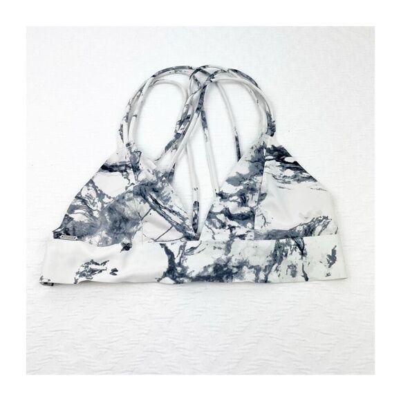 BUY 1 GET 1 FREE Victorias Secret snap bralette clouds tie dye white black trian - Picture 1 of 6